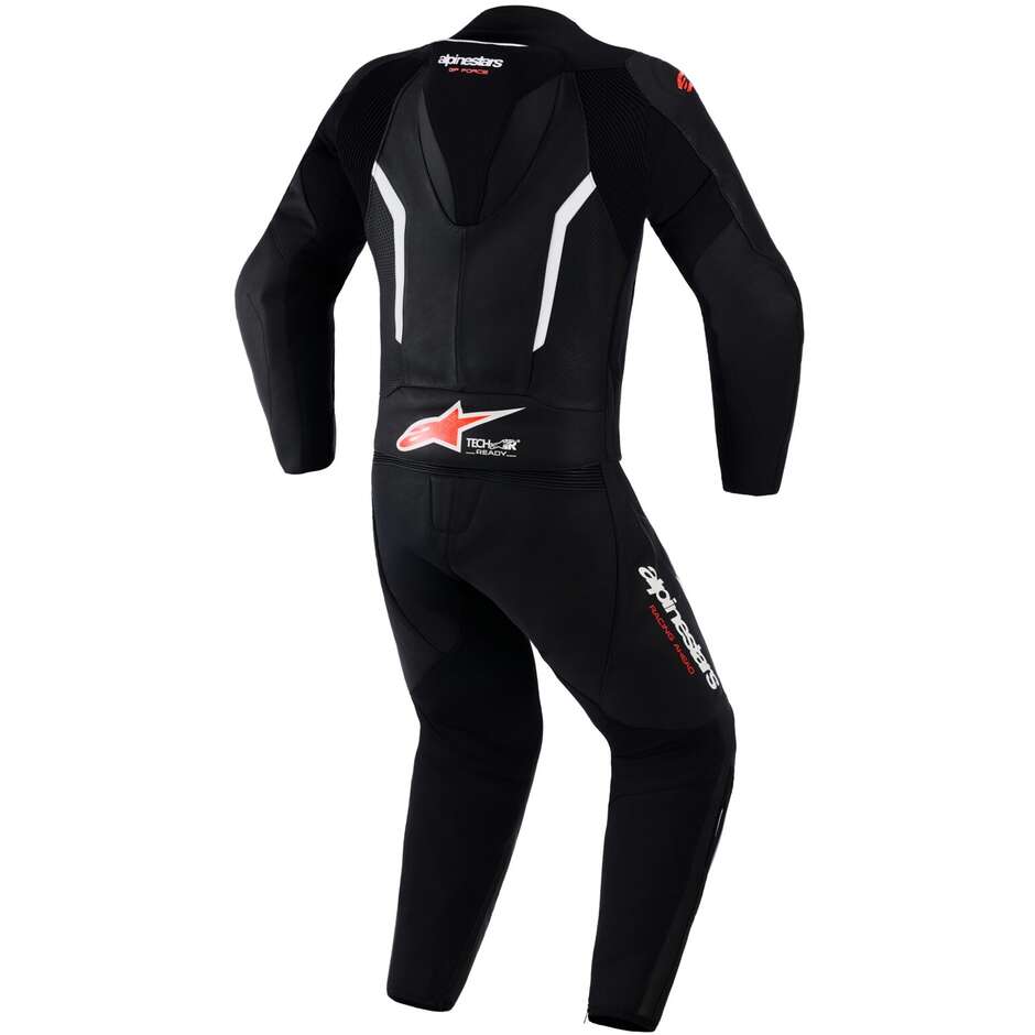 Tuta Moto Divisibile Alpinestars GP FORCE V2 2 PC Nero Bianco Rosso Fluo