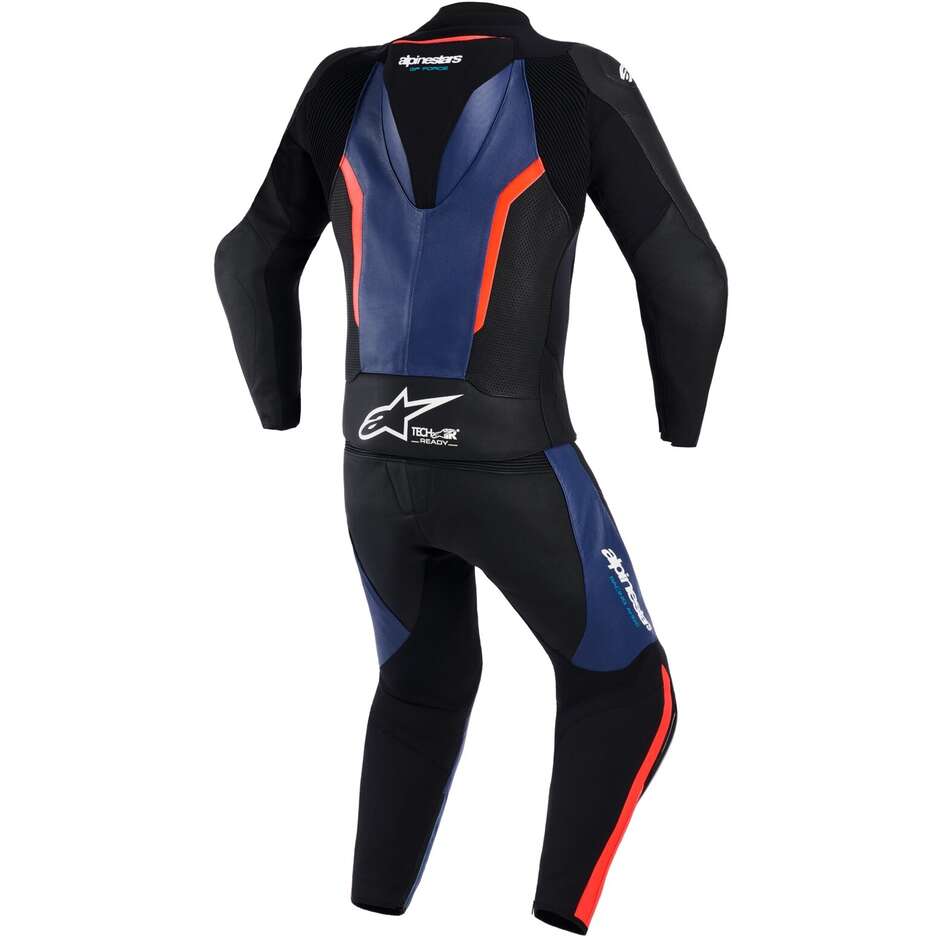 Tuta Moto Divisibile Alpinestars GP FORCE V2 2 PC Nero Blu Rosso Fluo