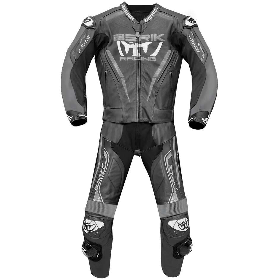 Tuta Moto Divisibile Berik 2.0 X-Race 2PCS 221309 FR Nero Grigio