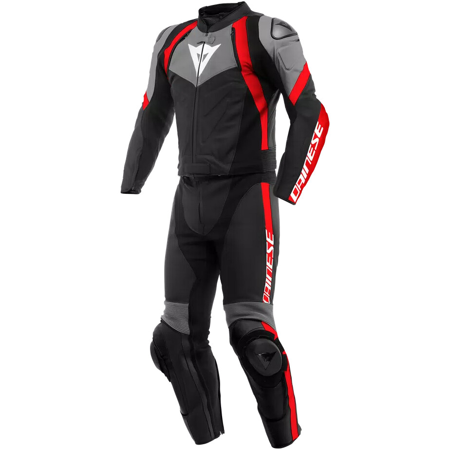 Tuta Moto Divisibile Dainese AVRO 4 2PCS Nero Antracite Rosso Lava