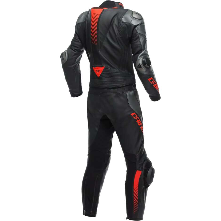 Tuta Moto Divisibile Dainese LAGUNA SECA 5 2PCS # Nero Antracite Rosso Fluo