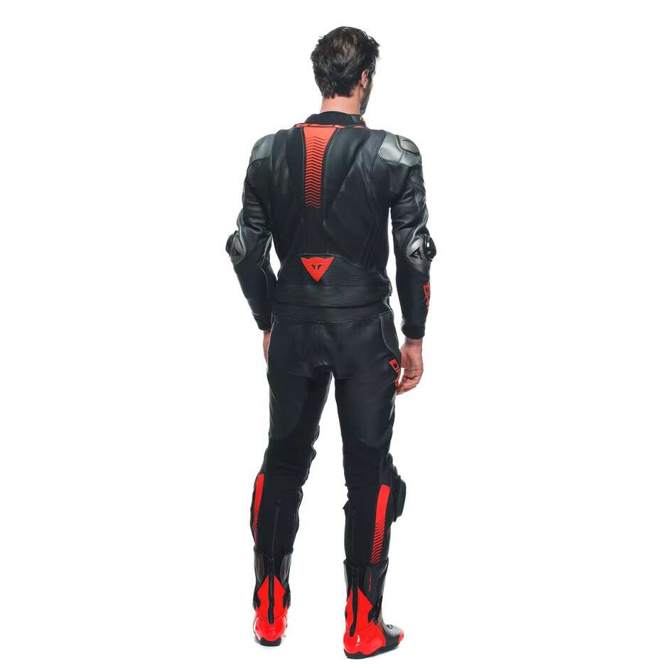 Tuta Moto Divisibile Dainese LAGUNA SECA 5 2PCS # Nero Antracite Rosso Fluo