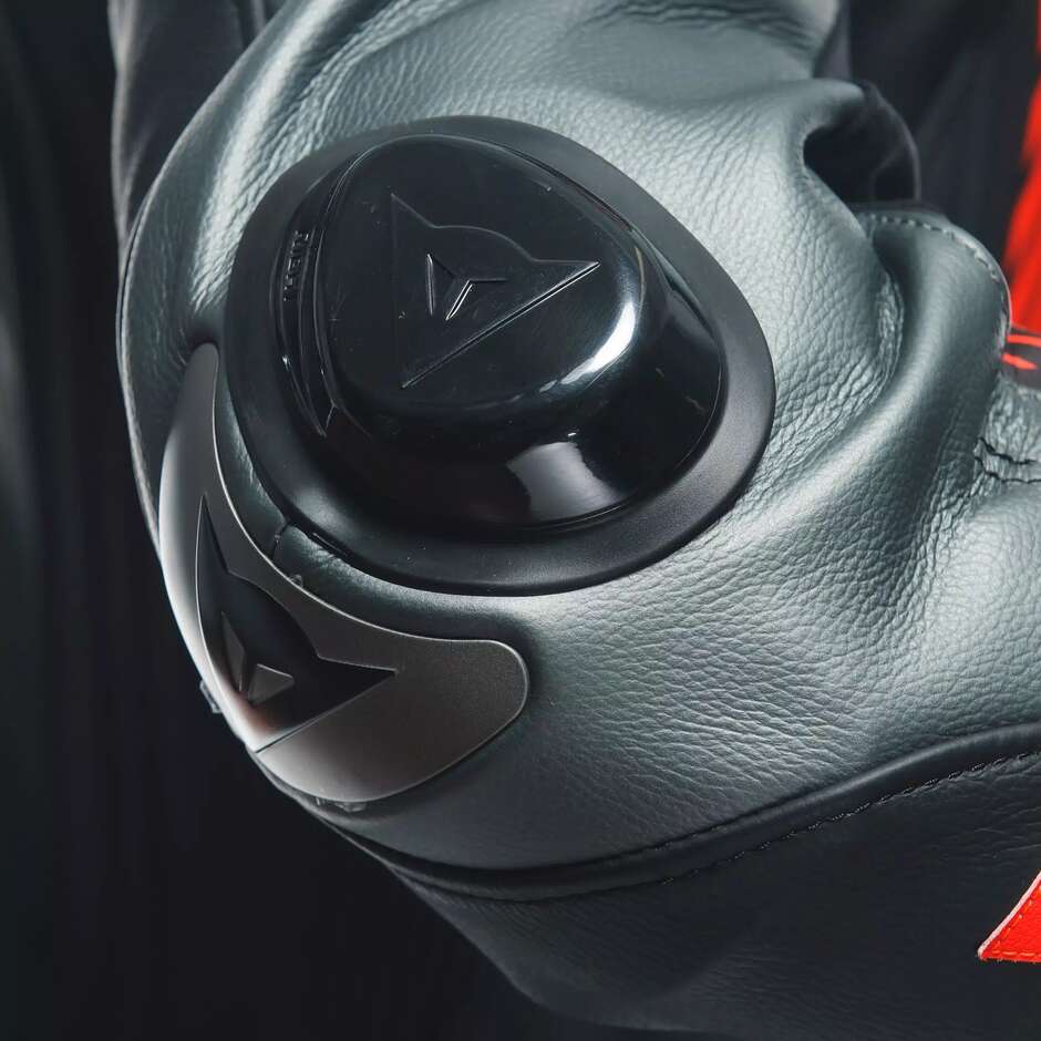 Tuta Moto Divisibile Dainese LAGUNA SECA 5 2PCS # Nero Antracite Rosso Fluo