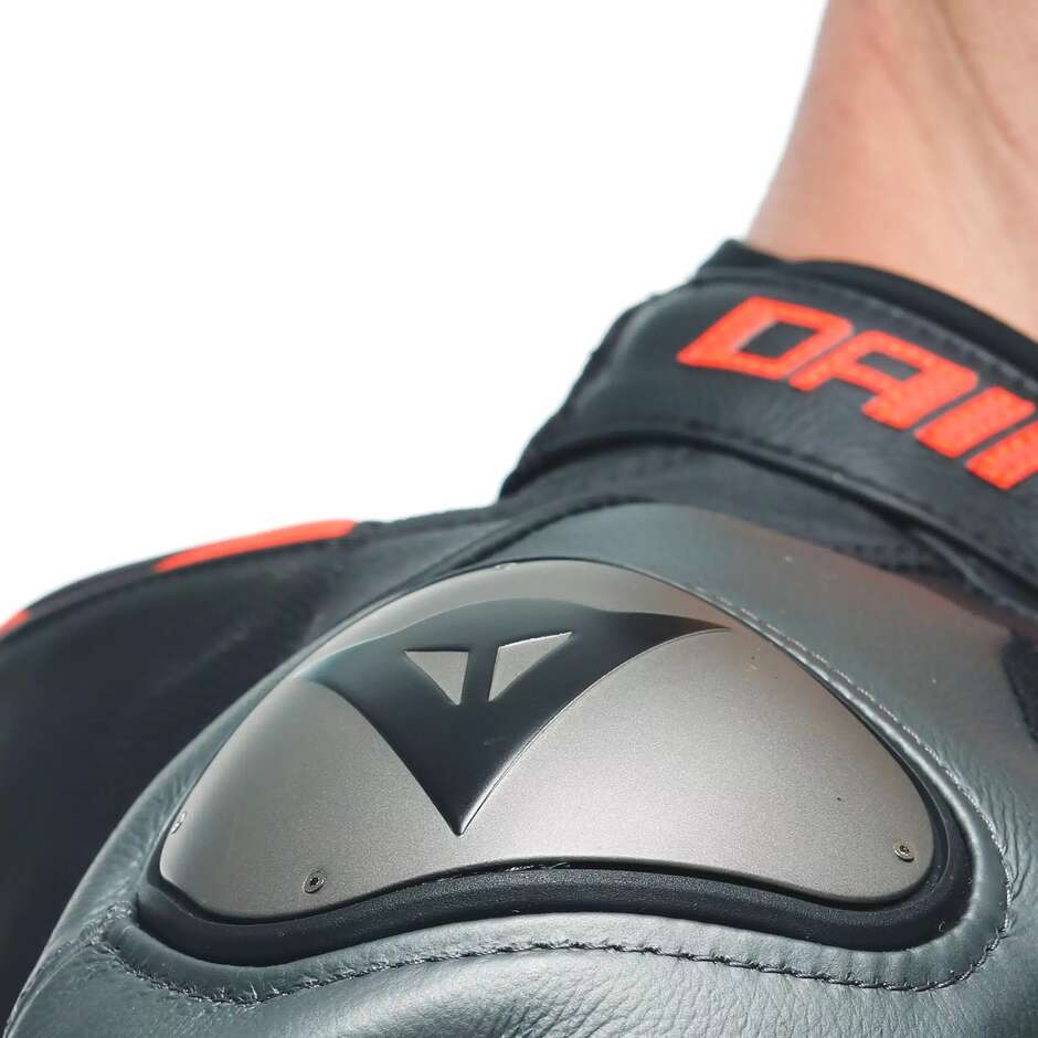 Tuta Moto Divisibile Dainese LAGUNA SECA 5 2PCS # Nero Antracite Rosso Fluo