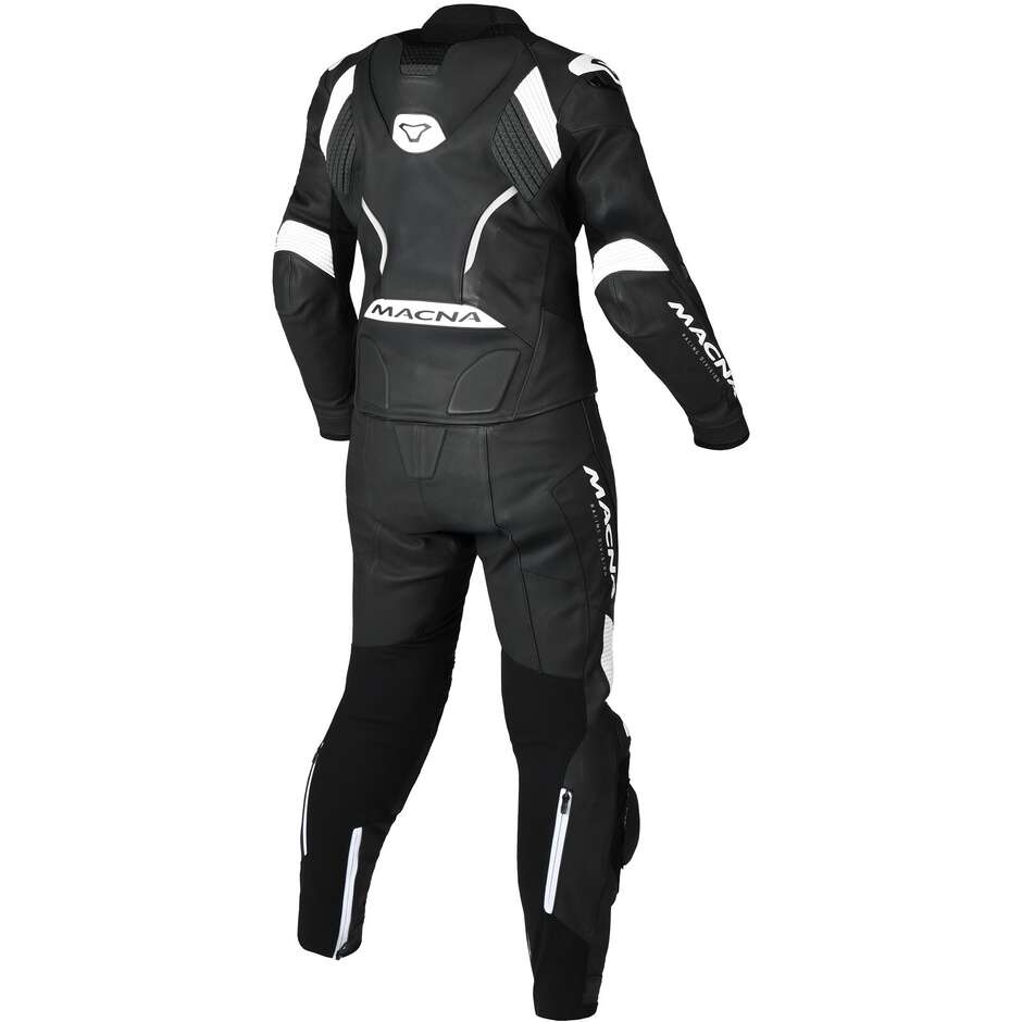 Tuta Moto Divisibile Donna Macna Blitz 2pc Nero / Bianco
