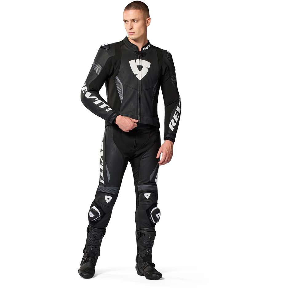 Tuta Moto Divisibile Rev'it Argon 3 Nero Bianco