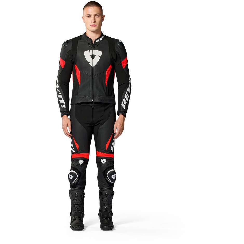 Tuta Moto Divisibile Rev'it Argon 3 Nero Neon Rosso