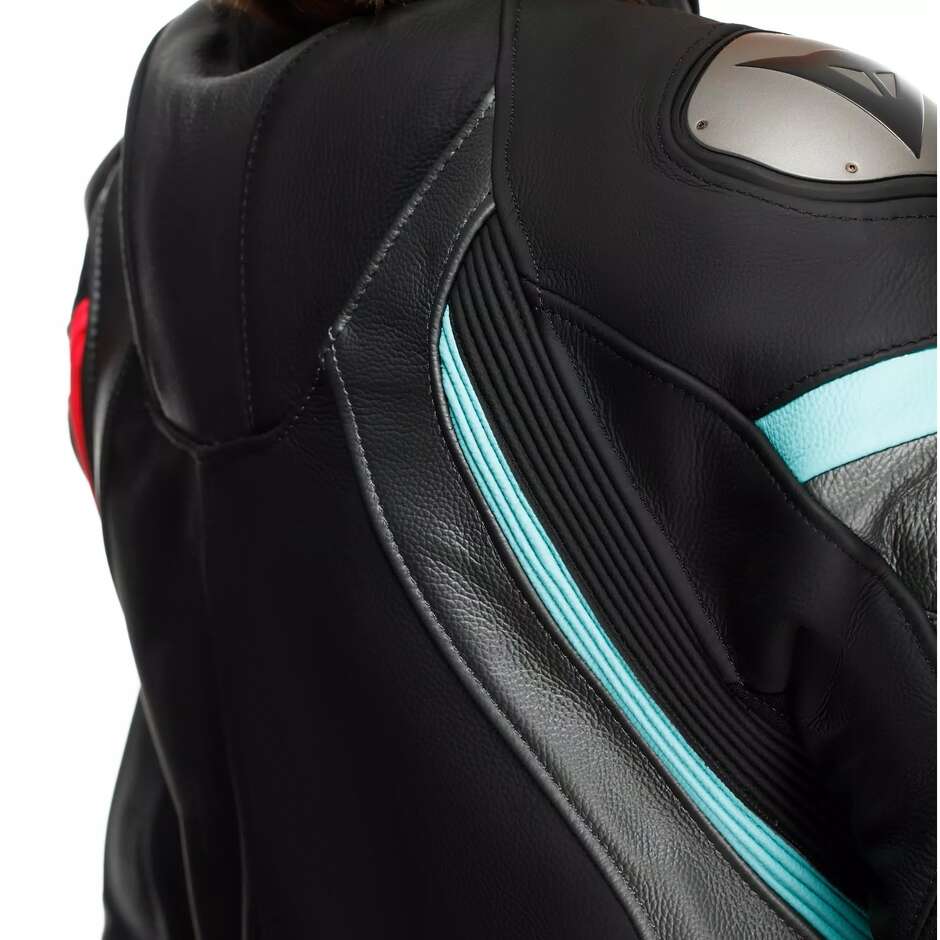 Tuta Moto Donna Divisibile Dainese FULMINEA 2PCS # Nero Antracite Bianco