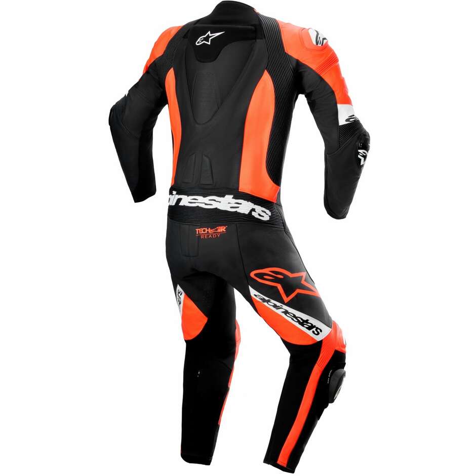 Tuta Moto Intera Alpinestars MISSILE V2 WARD 1PC Nero Rosso Fluo Bianco