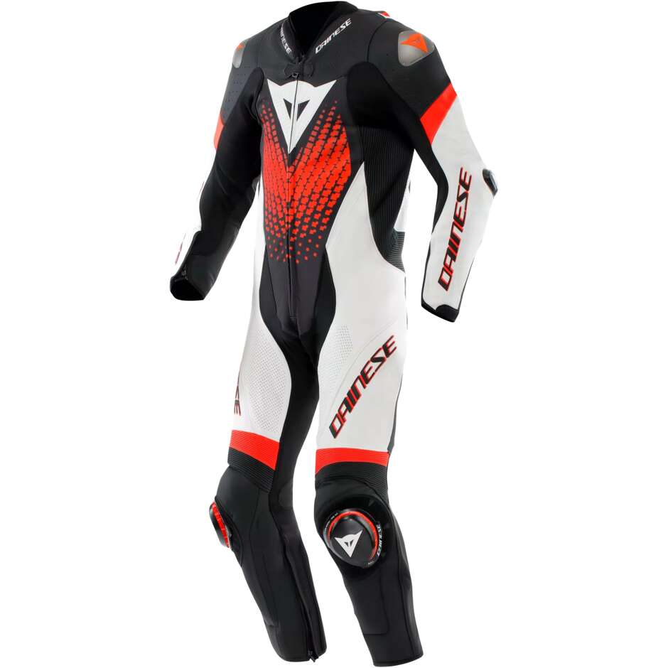 Tuta Moto Intera LAGUNA SECA 6 PERF 1PC # Nero Bianc taglia 48