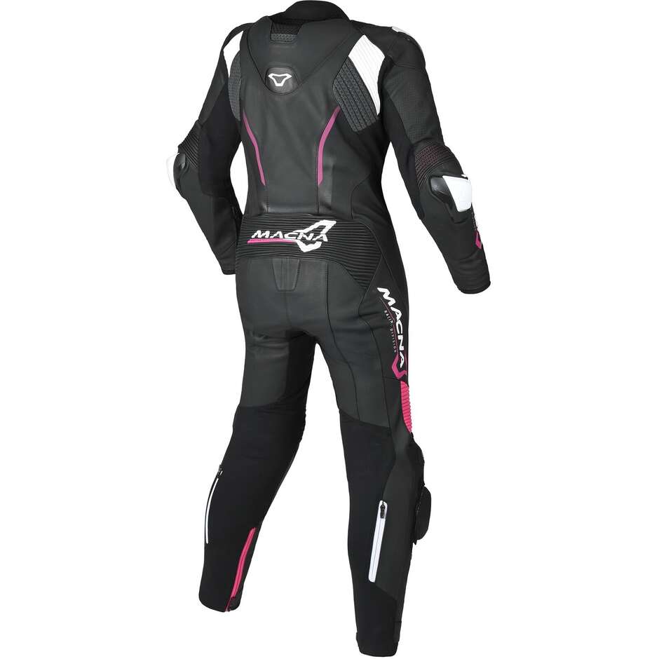 Tuta Moto Intera Donna Macna Blitz 1pc Nero / Rosa