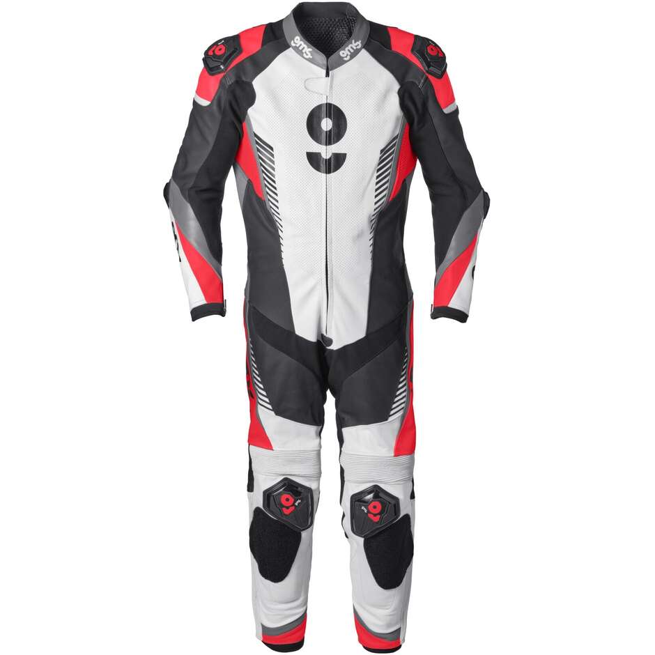 Tuta Moto Intera Tuta in pelle GRC-1 1PCS Nero Bianco Ro taglia 48