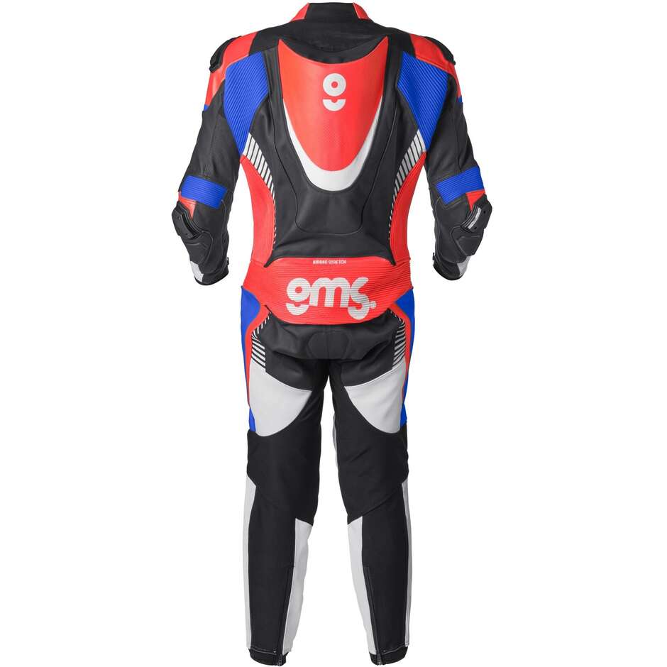 Tuta Moto Intera Gms Tuta in pelle GRC-1 1PCS Nero Blu Rosso 