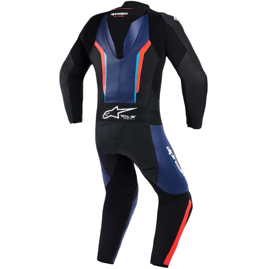 Tuta Moto Intera in Pelle Alpinestars GP FORCE V2 1PC Nero Bu Rosso