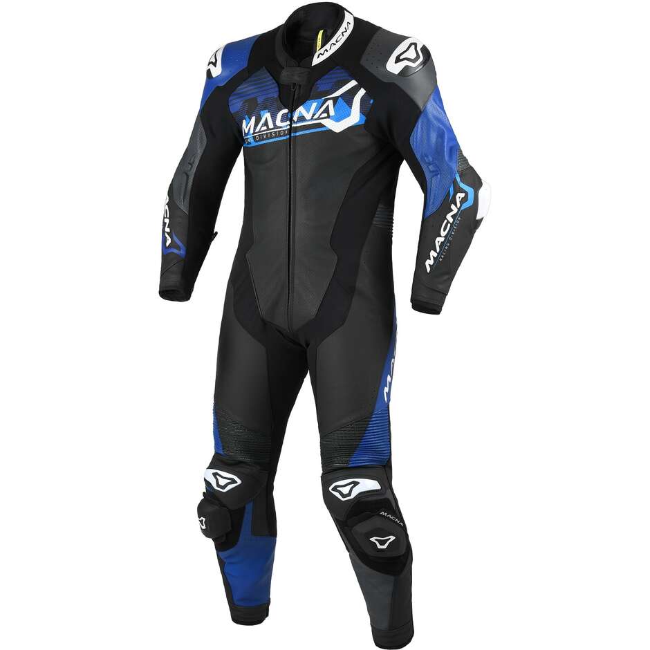 Tuta Moto Intera Macna Blitz 1pc Nero / Blu