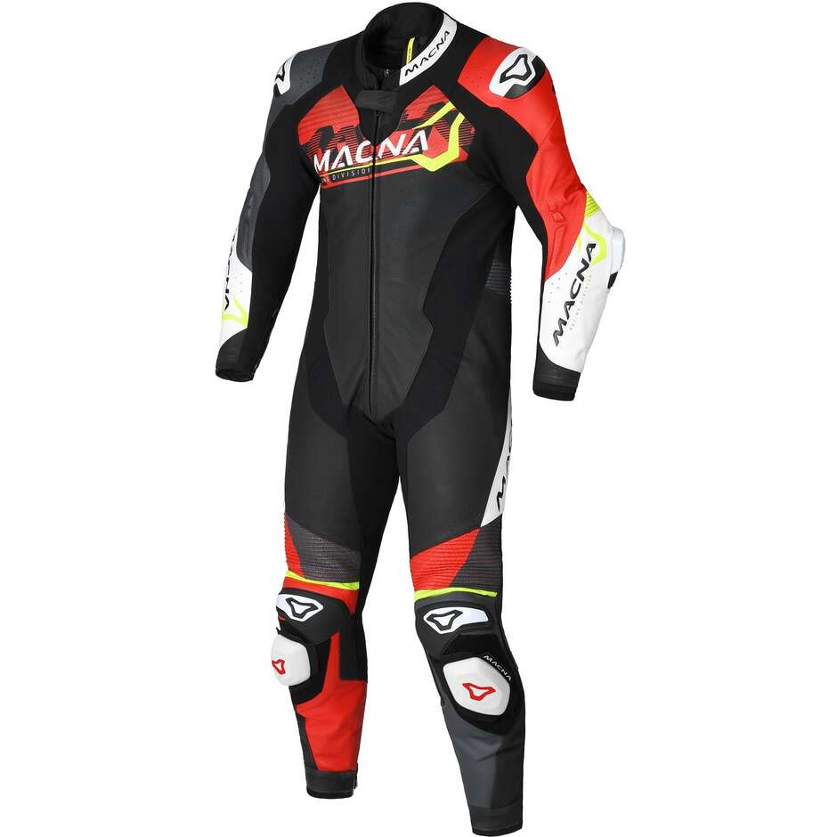 Tuta Moto Intera Macna Blitz 1pc Nero / Giallo