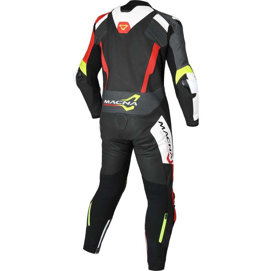 Tuta Moto Intera Macna Blitz 1pc Nero / Giallo