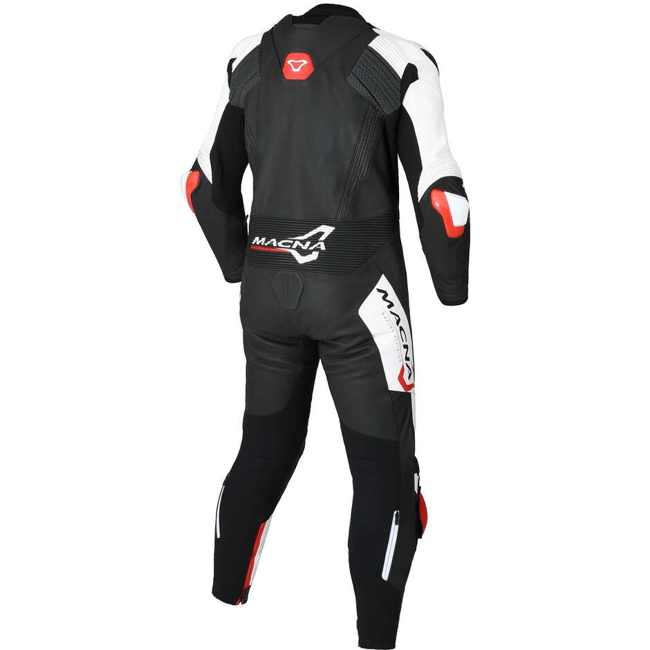 Tuta Moto Intera Macna Blitz 1pc Nero / Rosso