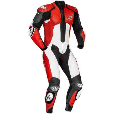 Tuta Moto In Pelle Racing Intera Traforata Spidi SPORT WARRIOR PERFORATED  PRO Bianco Rosso Vendita Online 