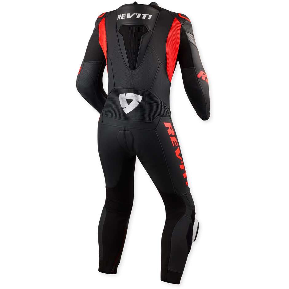 Tuta Moto Intera Rev'it Argon 3 Nero Neon Rosso