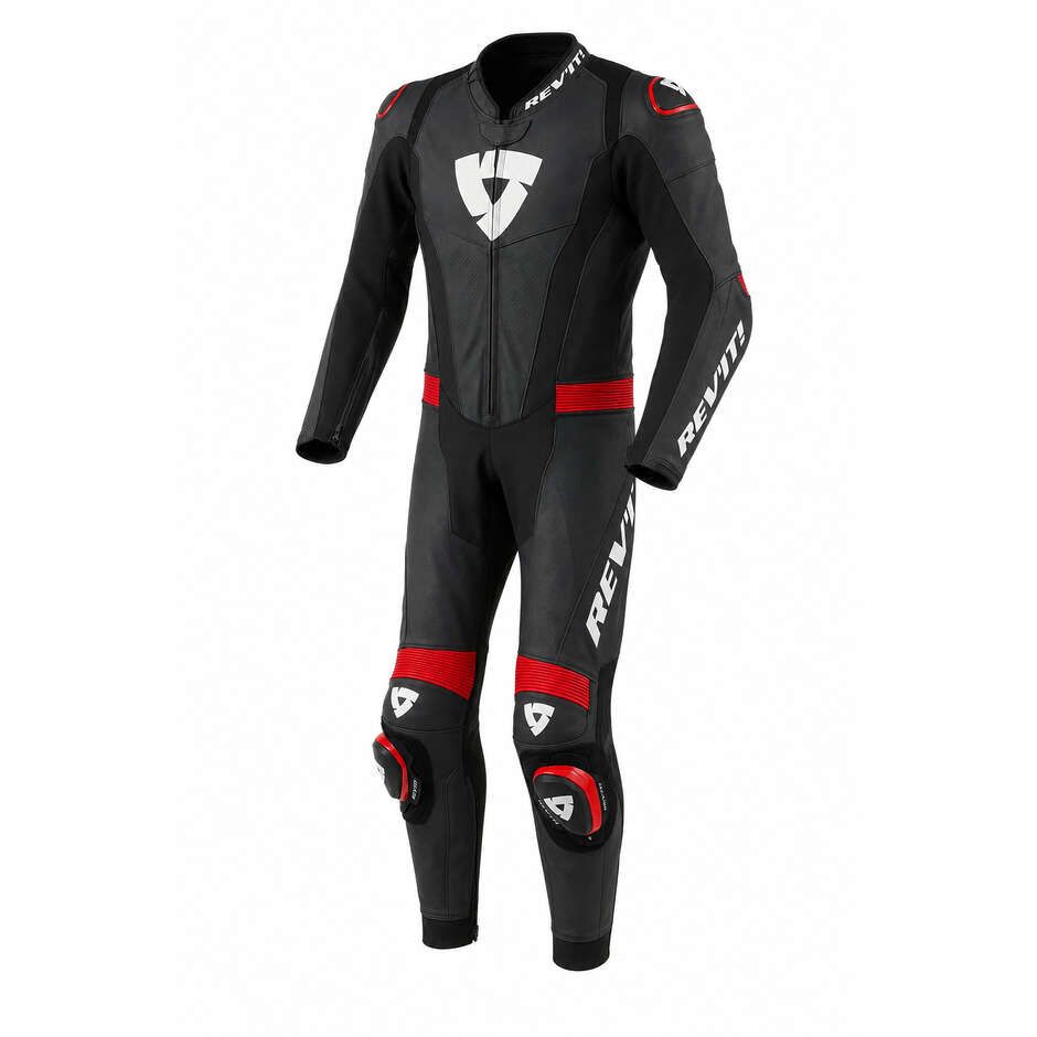 Tuta Moto Intera Rev'it FIGHTER nero Rosso