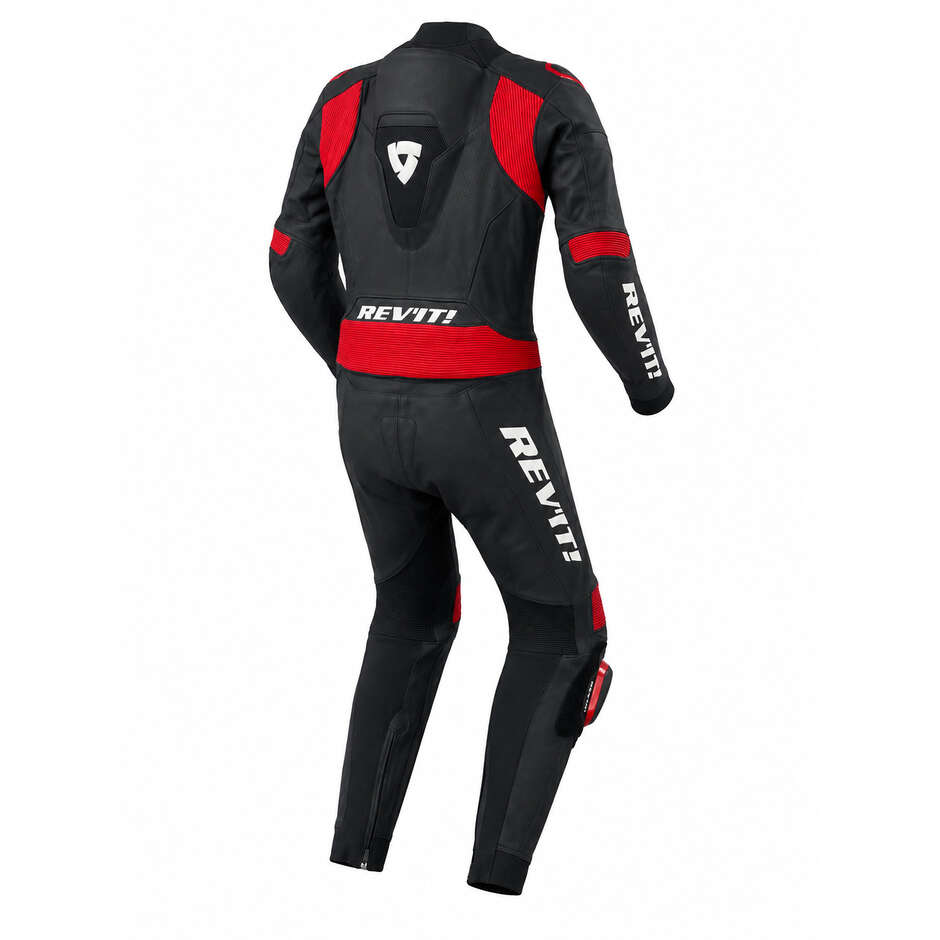 Tuta Moto Intera Rev'it FIGHTER nero Rosso