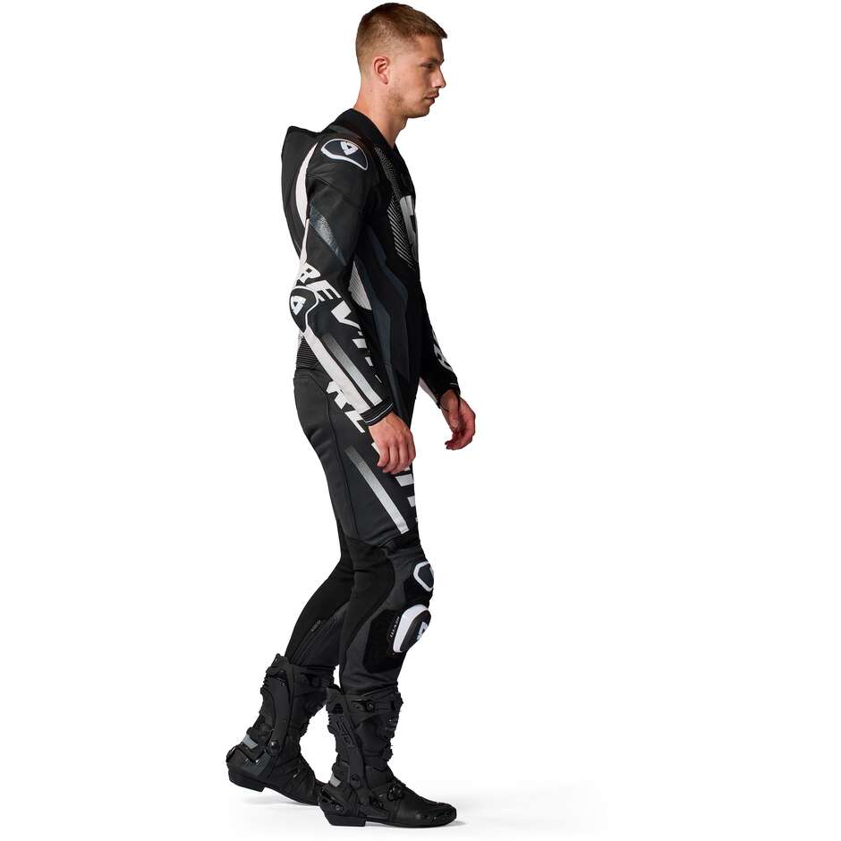 Tuta Moto Intera Rev'it Hyperspeed 3 Nero Bianco