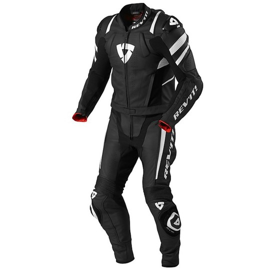 Tuta Moto Leather Divisible Rev'it Stellar Black / White