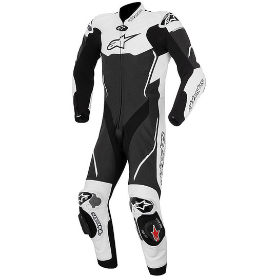 Tuta Moto Professional ATEM Leather Suit Alpinestars 2015 Black White