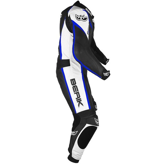 Tuta Moto Professional Leather Berik 2.0 Novita '2015 Model SuperPro Black White Blue