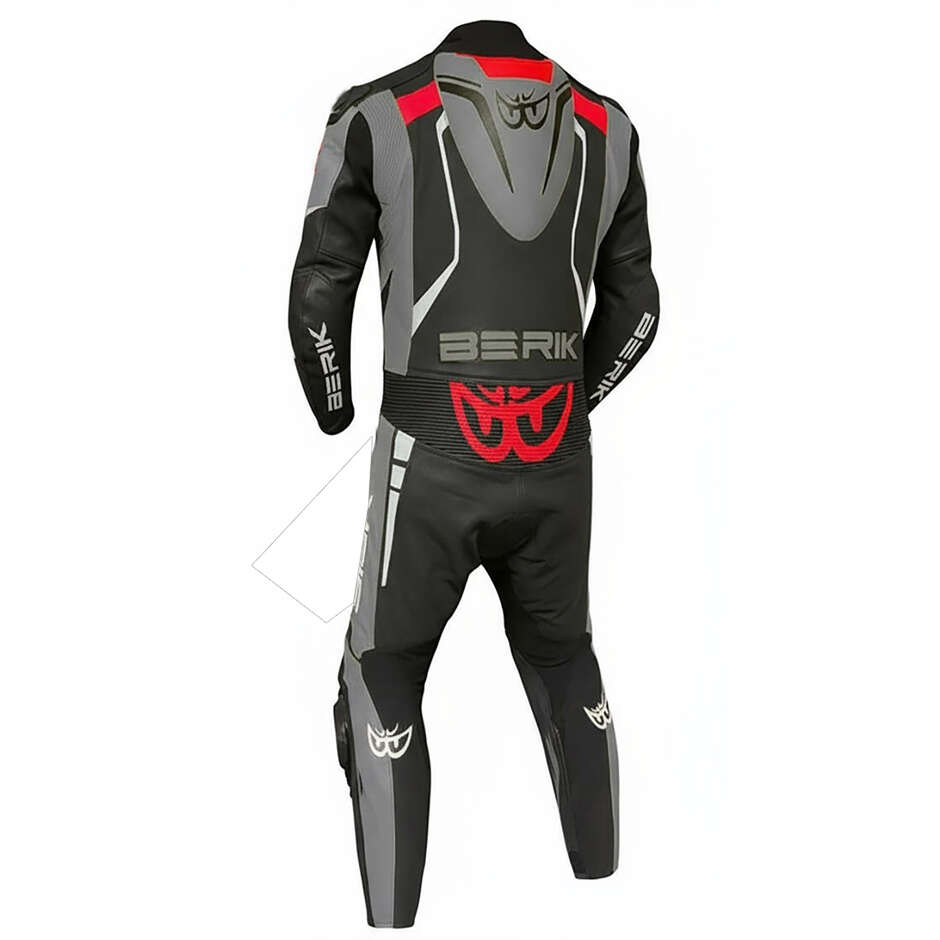 Tuta Moto Professionale In Pelle Berik 2.0 Ls1-171334FR Nero Grigio Rosso