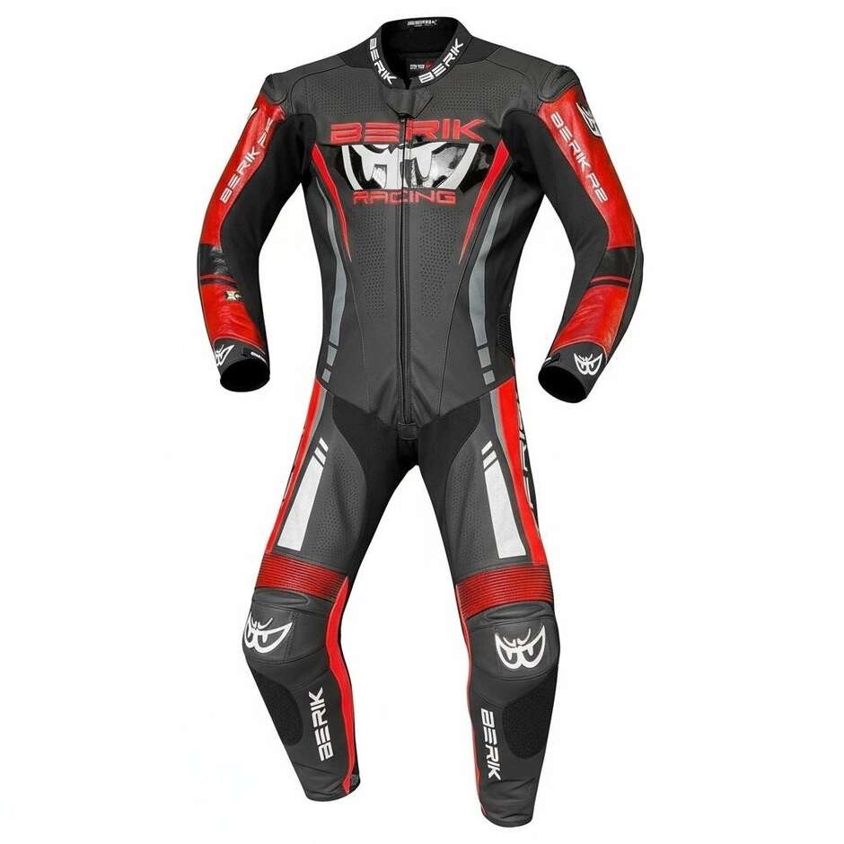 Tuta Moto Professionale In Pelle Berik 2.0 Ls1-171334FR Nero Rosso