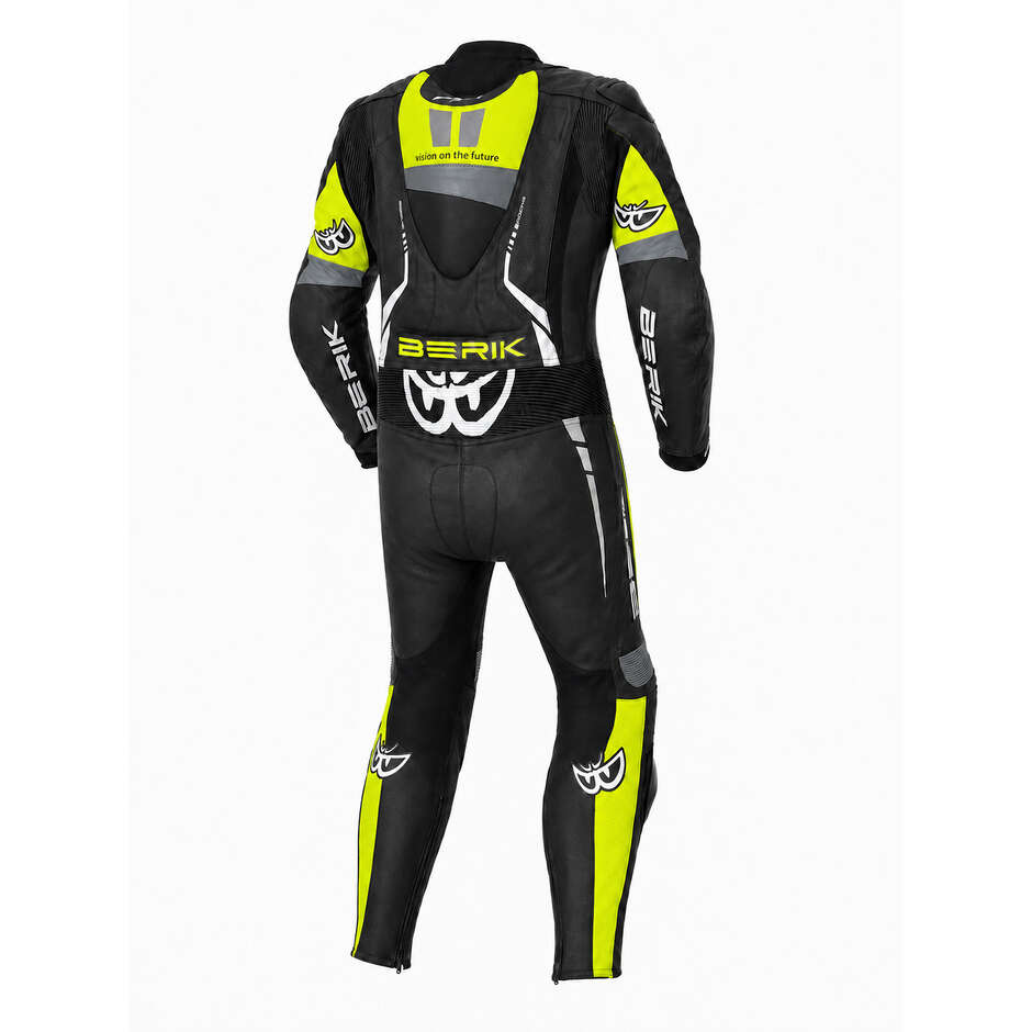 Tuta Moto Professionale In Pelle Berik 2.0 LS1-251390 Nero Giallo