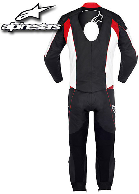 Tuta Motoin Pelle Alpinestars Carver 2 Pezzi Divisibie Nero-Bianco-Rosso  Vendita Online - Outletmoto.eu