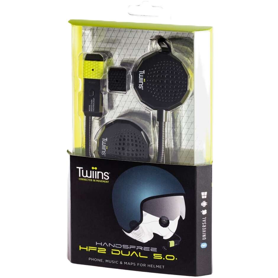 Twiins HF2.0 DOUBLE 5.0 Motorcycle Intercom - Single Kit