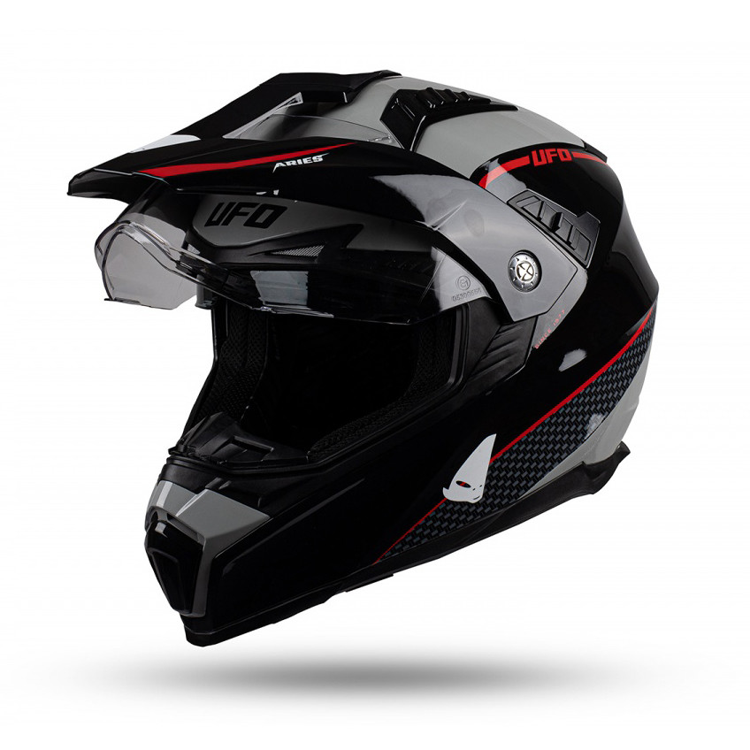 Ufo ARIES Cross Enduro Motorcycle Helmet With Black Gray Visor