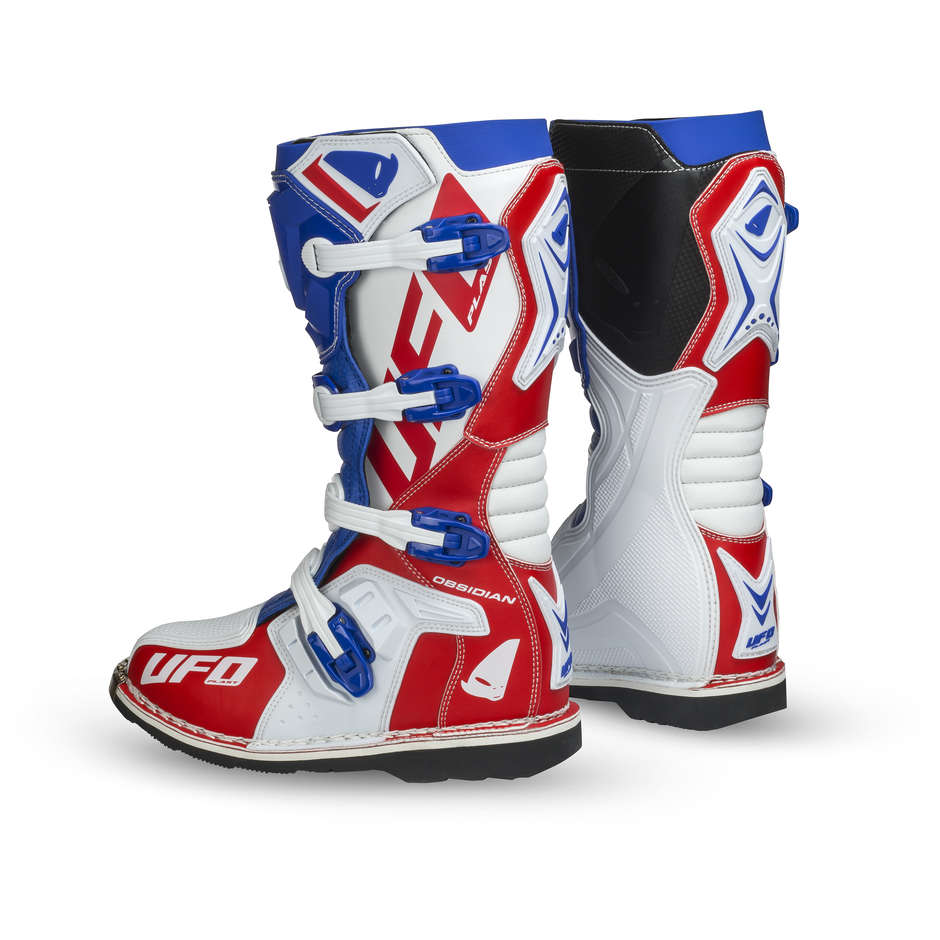Ufo Cross Enduro Motorcycle Boots Model New Obsidian Red Blue For Sale ...