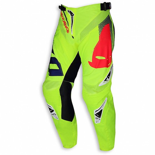 Ufo Cross Enduro Motorcycle Pants Sequence Model Neon Yellow