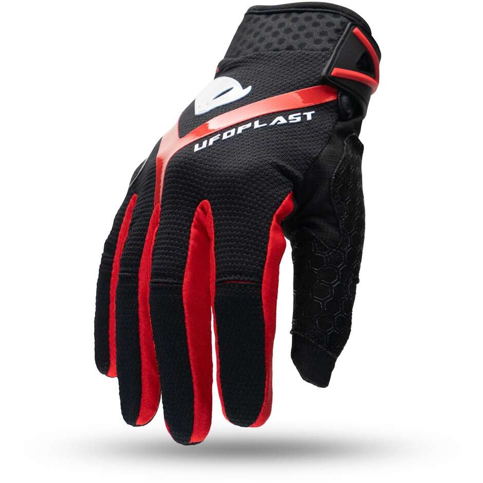 Ufo HAYES Moto Cross Gloves Black Red
