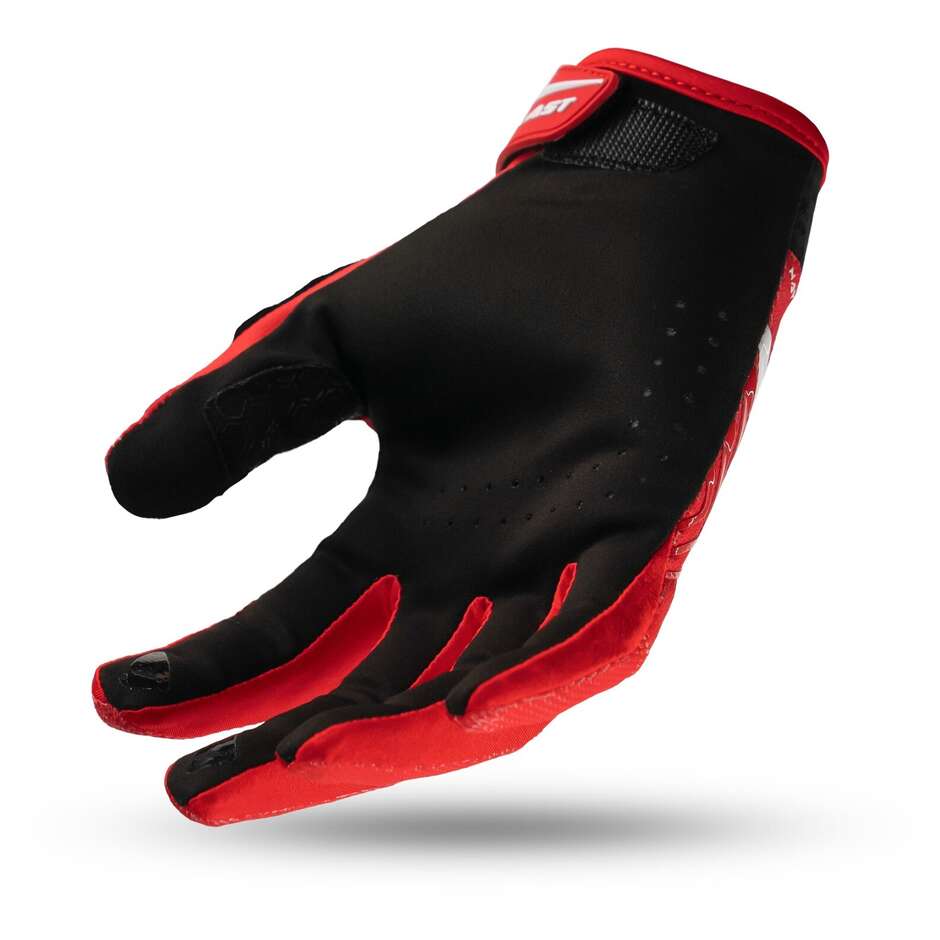 Ufo HAYES Red White Moto Cross Gloves