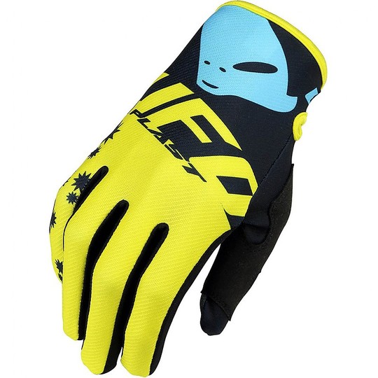 UFO MIZAR Cross Enduro Motorcycle Gloves Yellow Black