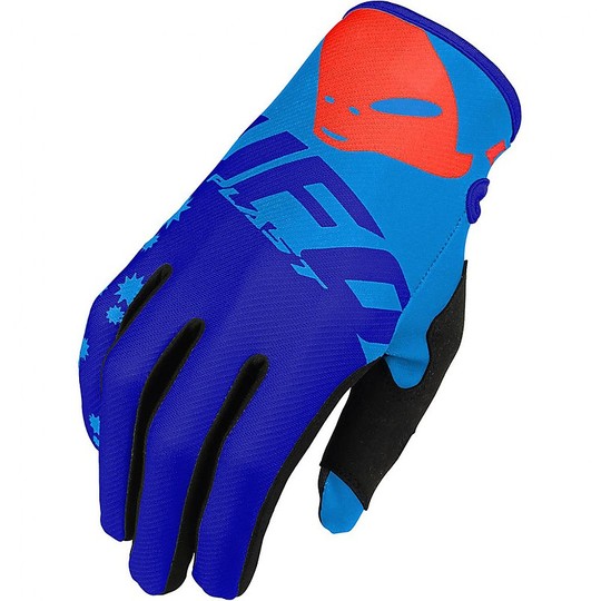 UFO MIZARD Blau Motorrad Cross Enduro Kinder Handschuhe