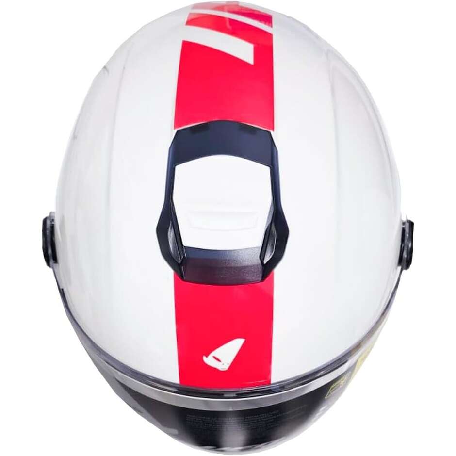 Ufo NIXIE Jet Motorradhelm Weiß Rot