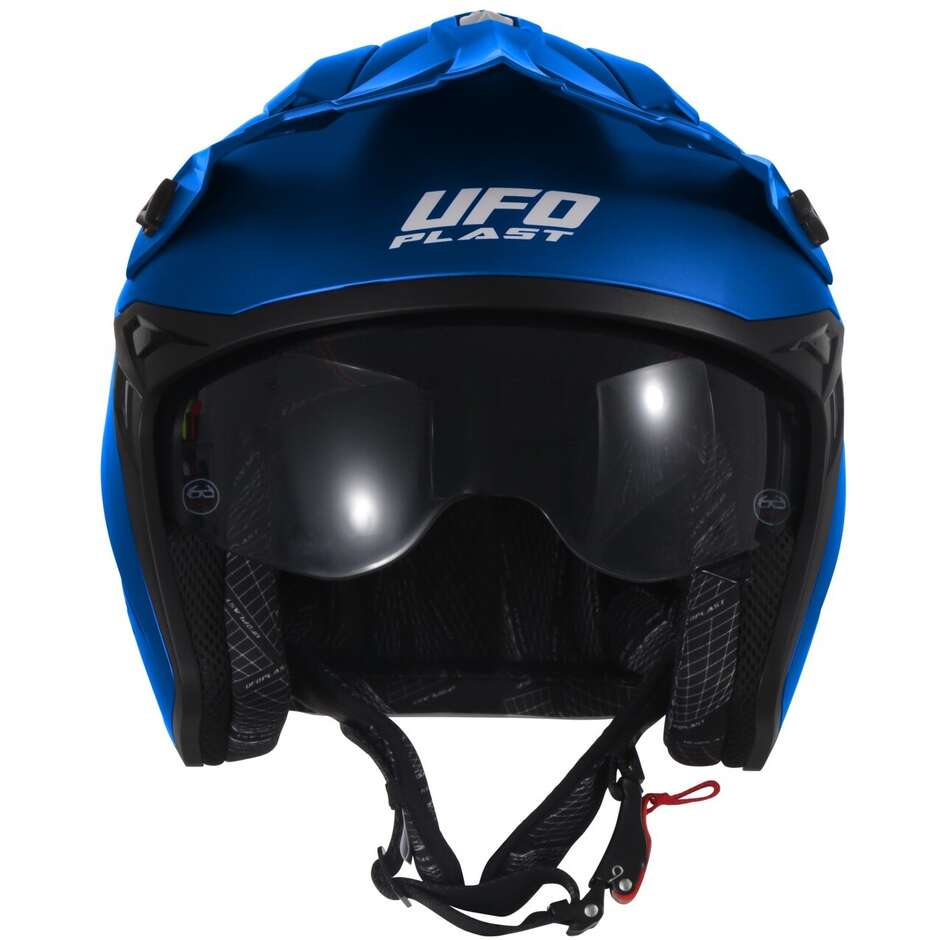 Ufo SHERATAN JET Blauer Motorradhelm