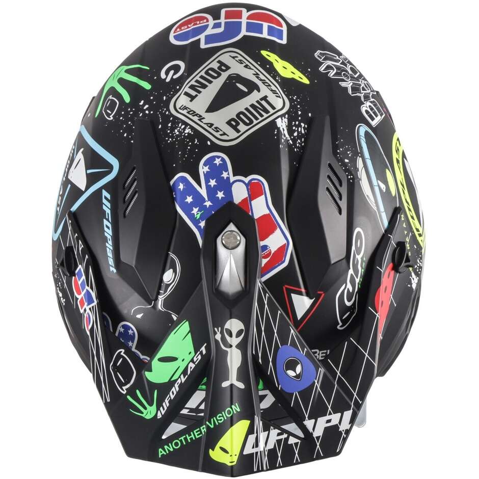 Ufo SHERATAN JET Graphic Motorcycle Jet Helmet