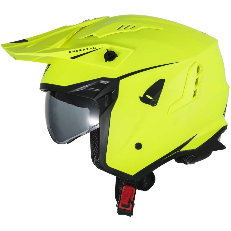 Ufo SHERATAN JET Jet Motorcycle Helmet Fluo Yellow