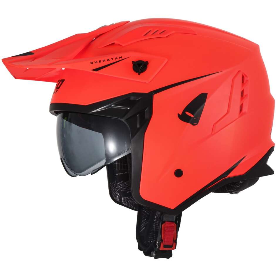 Ufo SHERATAN JET Jet Motorcycle Helmet Orange Fluo