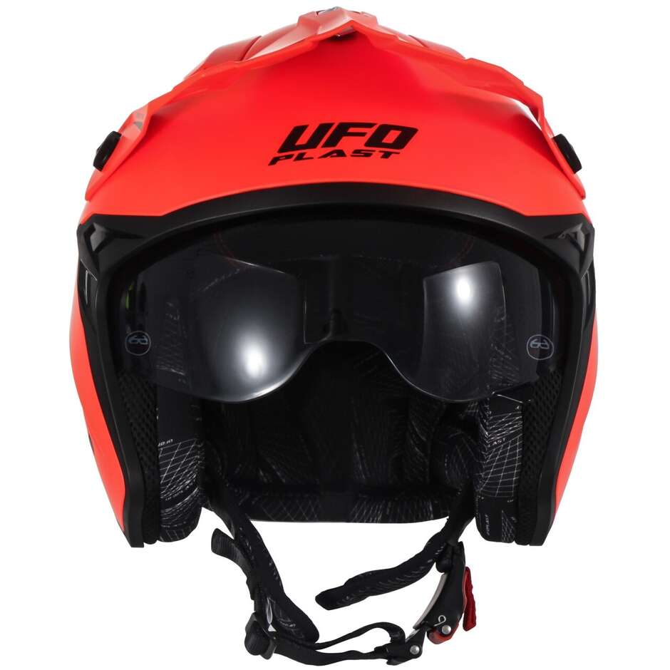 Ufo SHERATAN JET Jet Motorcycle Helmet Orange Fluo