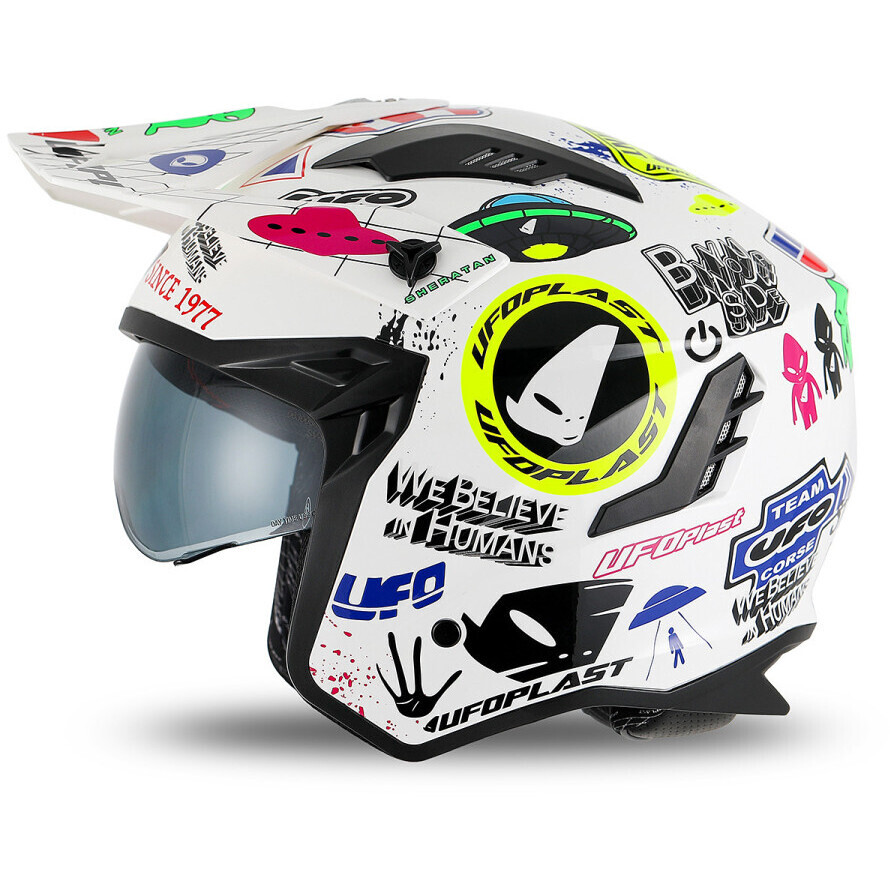 Ufo SHERATAN JET Jet Motorradhelm Weiß