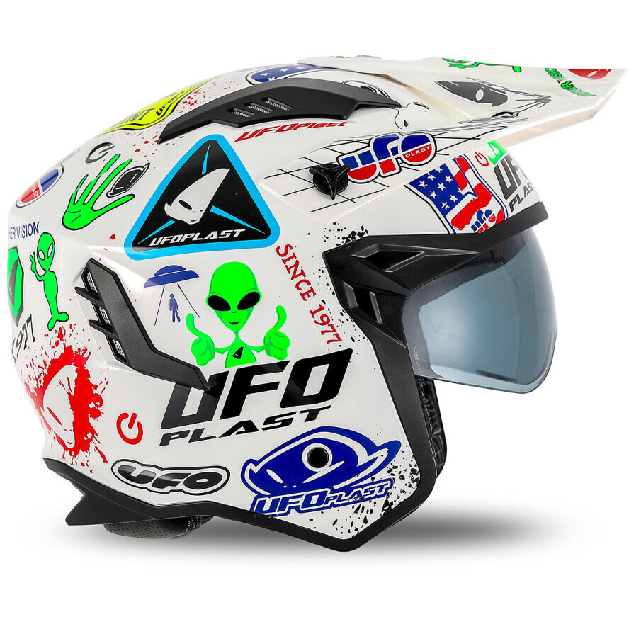 Ufo SHERATAN JET Jet Motorradhelm Weiß
